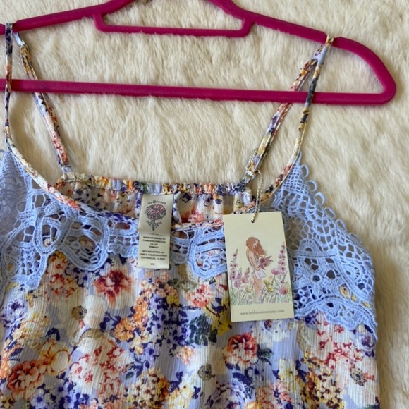 NWT In Bloom By Jonquil Floral Romper Sz M - Picture 4 of 12